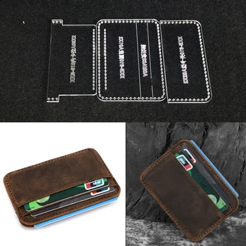 DIY majhne kartice sim usnje obrti Akril šivanje predlogo za pomnilniške kartice vrečko Leathercraft Orodje Set Šivanje Vzorec 10.5x7.5x1cm