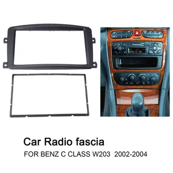 2 Din Avto Stereo Radio Fascijo Plošča Ploščo Okvir CD DVD Plošči Plošča Audio Okvir Za Mercedes BENZ C RAZRED W203 2002-2004