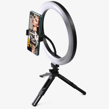 Prenosni Selfie Ringlight Nastavljiv Nastavek Za Daljinsko Fotografiranje Razsvetljava Telefon Fotografijo Led Obroč Fill Light Svetilka Youtube Izpolnite