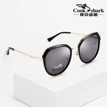 Kuhamo Shark sončna očala ženske polarizirana sončna očala ženske 2020 novo korejska različica plime UV zaščito, velike, okrogle obraz očala