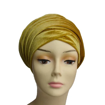 Muslimanske ženske Notranje hijabs Žamet Navaden Šali Turban Hidžab Kape Headscarf Bonnet Islamsko