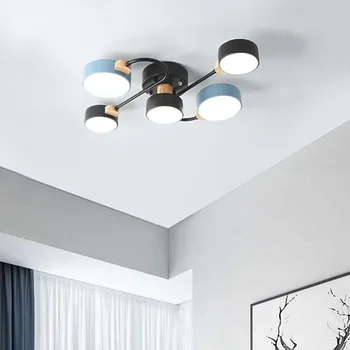 Nordijska minimalističen, dnevna soba LED stropna svetilka spalnica krog lučka koridor hotel študija ustvarjalne lučka