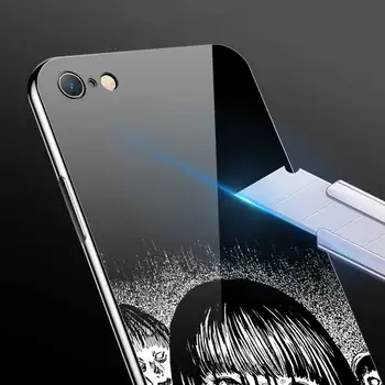 Kaljeno Steklo Ohišje za iPhone mini 12 11 Pro MAX 7 8 Plus X XR XS Max SE 2020 7 8+ 6 6S Fundas Capa Lupini Junji Ito Tomie Tees