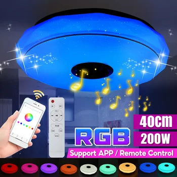 40 CM~120W/200W Sodobne RGB LED Stropne Luči Domačo razsvetljavo APLIKACIJO bluetooth, Glasbo, Svetlobo, Spalnica Smart Stropna Svetilka+Daljinski upravljalnik