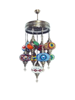 Neverjetno turški mozaik lestenec,dekorativni letnik stropne svetilke,obesek turški lučka