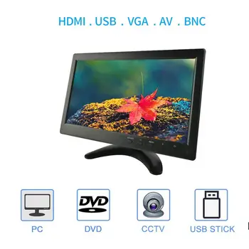 10.1 Palčni zaslon HDMI IPS Kapacitivni Zaslon na Dotik 1280x800 LED Zaslon za PS3 4 Windows 7 8 10 VGA/AV USB Računalnik LED PC Avto Zaslon