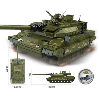 Vojaške serije po drugi svetovni VOJNI nemška Leopard 2 glavni bojni tank Soldier orožje DIY Model Stavbe, Bloki, Opeke, Igrače, Darila