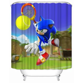Musife po Meri Visoko Kakovost Sonic Hedgehog Tuš Zavesa Nepremočljiva Kopalnica Poliester Tkanine, Kopalnica Zavese