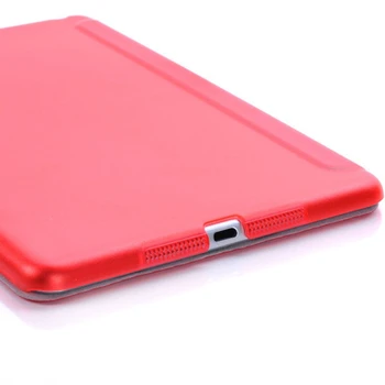 Barva Tri-krat Kritje PU Usnje Ultra Slim Nazaj Primeru Magnetni Smart Projekcijska Stojala Primeru Zajema Protector za iPad Mini 1 2 3