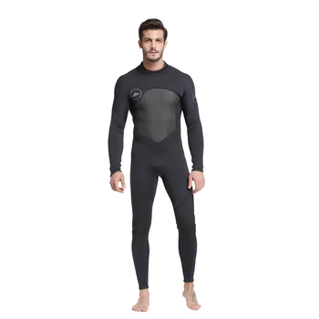 Moške 5mm/Črna / Siva Obleka za Potapljanje, Surfanje Fullsuit Jumpsuit Wetsuits Neoprenske Mokro Obleko Moških v 5 milimetrov