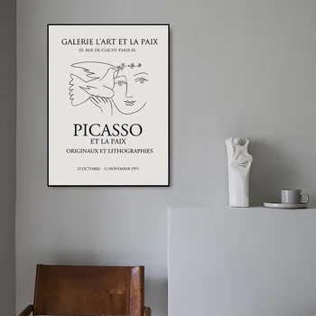 Picasso Matisse Umetnosti oris Platno Slikarstvo Povzetek Minimalističen, Plakatov in Fotografij Stenske Slike za Dnevni Sobi Doma Dekor