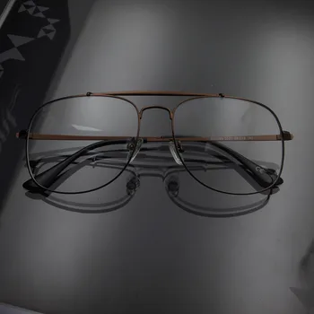 ESNBIE Zlitine korejski Očala Moške Oči Očala Okvirji Za Ženske blagovne Znamke Pilot Kvadratnih Prevelik Okvir Očal Za Pogled Oculos De Grau