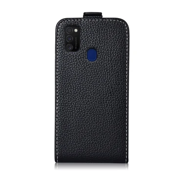 Flip Case Za Samsung Galaxy M21 Kritje Galaxy M21 Srčkan Usnje Telefon Vrečko Navaden Primer za Samsung M21 M 21 Primeru
