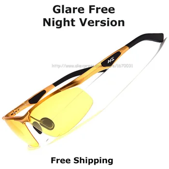 Novo AORON 2019 Anti-Glare Očala Očala Polarizirana Vožnjo sončna Očala Rumena Leča Night Vision Vožnje Očala Moški