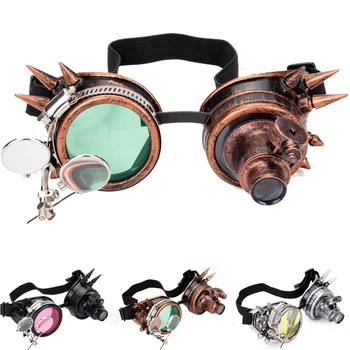LELINTA Steampunk Očala Cosplay Letnik Viktorijanski Zakovice Očala za Varjenje Gothic Kaleidoscope Barvita Retro Očala