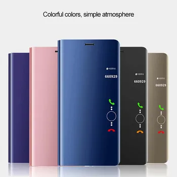 Za Huawei Nova 5T Primeru 2019 Luksuznih Modnih Flip primerom Ogledalo Za Huawei Nova 6 Usnja Kritje Coque Nova 7i Telefon Vrečko Primerih Capas