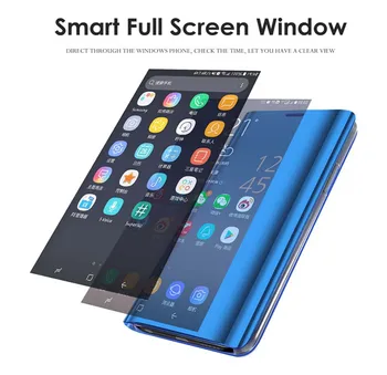 Za Huawei Nova 5T Primeru 2019 Luksuznih Modnih Flip primerom Ogledalo Za Huawei Nova 6 Usnja Kritje Coque Nova 7i Telefon Vrečko Primerih Capas
