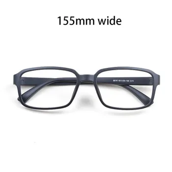 Vazrobe 155mm Prevelik Očala Okvir Moški TR90 Črna Očala za Moške Recept Kratkovidnost Branje Očala Pravokotnik Unisex