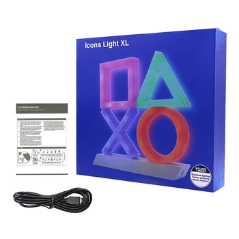 Playstation Prijavite Glasovni Nadzor Igre Ikono Svetlobe Akril Vzdušje Neon Bar Dekor R9JC