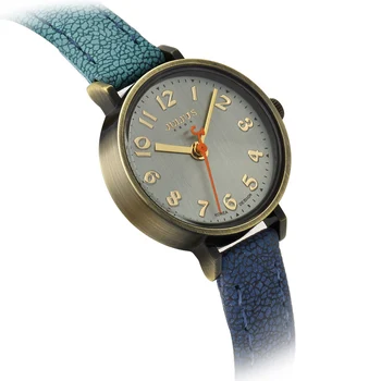 Julius Retro Ženske Quartz Zapestje Gledati ženske Gradient Modro Usnjeno Zapestnico Ure arabske Številke Ženski Watch Reloj Mujer