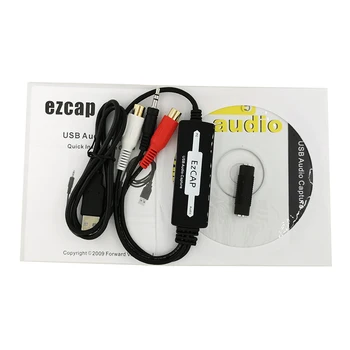 EZCAP USB Avdio Zajem Kasete Na CD/MP3 Pretvornik datotek MP3, WMA VAL Diktafon Urejanje Zvoka za Digitalne RCA R/L 3.5 mm avdio vhod