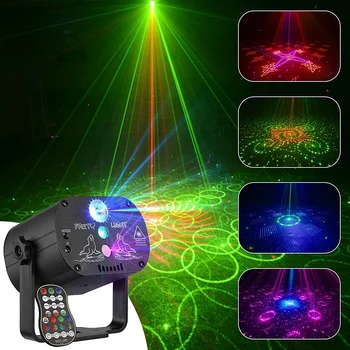 RGB Pozornosti Disco Luči Stroboscope Disco DJ Žogo Stranka Svetlobe Laserski Projektor