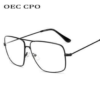 OEC CPO Unisex Prevelik Pregleden Očal Okvir Ženske blagovne Znamke Oblikovalec Visoko Kakovostne Kovine Očala Okvir O142