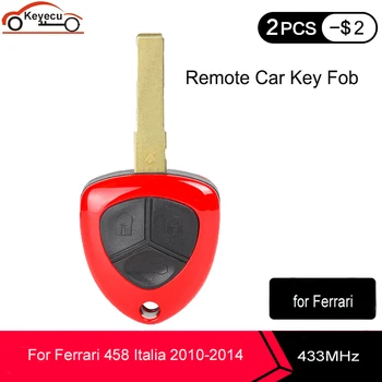 KEYECU Nove Pametne Nadomestni Daljinski Ključ Fob 3 Gumb 433MHz ID48 Čip za Ferrari 458 Italia Kaliforniji 2010-FO 599 GTB