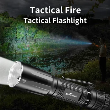 Foxhawk Prenosni Tac LED Svetilka, Močan Svetlo EOS Svetilka hiter dostop taktično rep stikalo, Nepremočljiva, 5 Načini