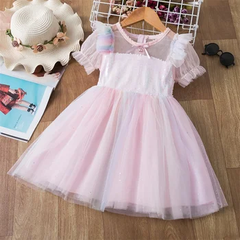 Moda Baby Dekleta Princesa Obleko Čipke Poletje Slog, Otroci brez Rokavov Obleko Cvetlični Stranka Oblačila Otroci Obleko za Dekleta Obleke