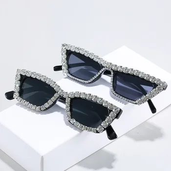Diamond Mačka Oči, Sončna Očala Ženske 2021 Luksuzne Blagovne Znamke Oblikovalec Sončna Očala Moških Retro Leopard Steampunk Očala Odtenki Letnik