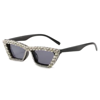 Diamond Mačka Oči, Sončna Očala Ženske 2021 Luksuzne Blagovne Znamke Oblikovalec Sončna Očala Moških Retro Leopard Steampunk Očala Odtenki Letnik