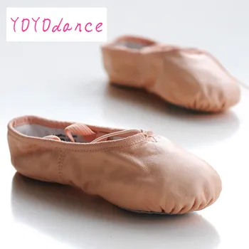 Strokovno Balet Čevlji, Copati Ženske, Dekleta, Otroci Pravega Usnja Zapatillas Polno Split Edini Plesni Čevlji