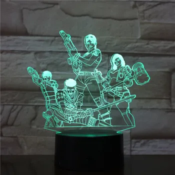 Igra Ekipa Slika 3D LED namizne Svetilke Noč Svetlobe 7 Barv Spreminjanje Spalnica Spanje Razsvetljavo Doma Dekor Darila Padec ladijskega prometa