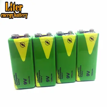 1/2/4x 4.8x2.6 x 1.7cm Ni-MH Baterija 9V 1200mAh Dolgo življenjsko dobo Baterije Zamenjava 9 V 1200mAh Dima, Detektorji in Alarmi Igrače baterije