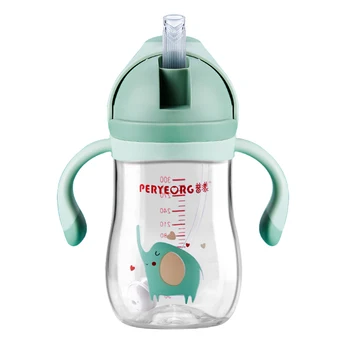 Silikagel Hranjenje Otroci Malčka Newborn Baby Pijačo Skodelice Steklenice za Vodo Otroci Pitne Sippy Pokal s Slamo Ročaj Infantil Pijem