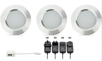 12V Ultra-Tanek Skriti Mini LED Downlight, LED Zaslon Kuhinjo V Omari Svetlobe Z 2M Priključni Kabel LED svetila Za Dom