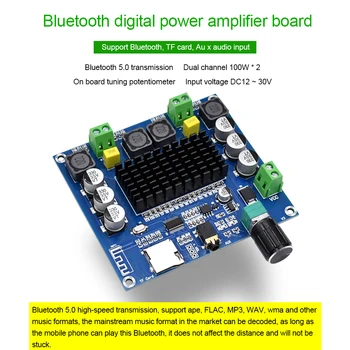 IS-A105 Bluetooth 5.0 TDA7498 digitalni ojačevalnik odbor 2x100W Stereo Audio OJAČEVALNIK Modul za Podporo AUX odbor Potenciometer