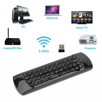 (Francoski Azerty) Rii Mini i25 2,4 GHz Fly Mouse Daljinski upravljalnik z mini Tipkovnica za Smart TV Android TV Box IPTV RAČUNALNIKOM HTPC