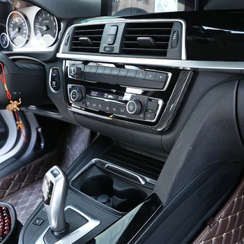 Rdeča Pravi Ogljikovih Vlaken Centralni Nadzorni U-oblikovan Okvir Dekoracijo Trim Za BMW M3, M4-2019 Avto Dodatki