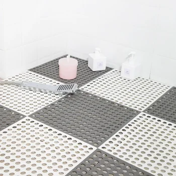 DIY kopalnica mat preprogo Zbadanje Noge, Kopel Mat Nepremočljiva Splice Barva Plastično Preprogo Non-slip Votlih Očesa Možganov Doma Dekoracijo