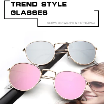 2020 Nova Modna sončna Očala Ženske Luksuzne blagovne Znamke Design Ogledalo Ravno Rose Zlata Vintage sončna očala Očala lady