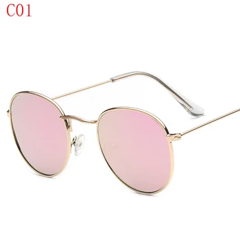 2020 Nova Modna sončna Očala Ženske Luksuzne blagovne Znamke Design Ogledalo Ravno Rose Zlata Vintage sončna očala Očala lady