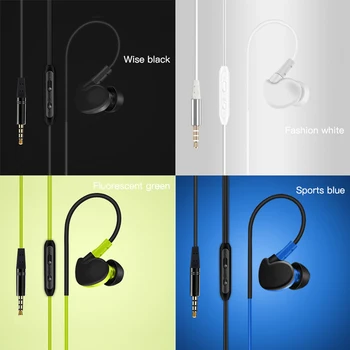 3,5 mm Super Bass Zvok Slušalke Dual Enota Stereo Žične Slušalke Z Mikrofonom Slušalke Za Samsung Xiaomi iPhone, Pametni telefon