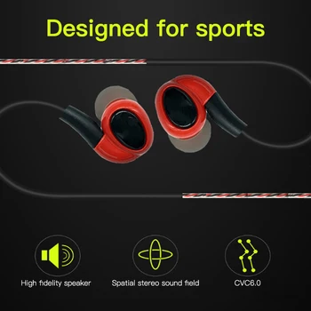 3,5 mm Super Bass Zvok Slušalke Dual Enota Stereo Žične Slušalke Z Mikrofonom Slušalke Za Samsung Xiaomi iPhone, Pametni telefon