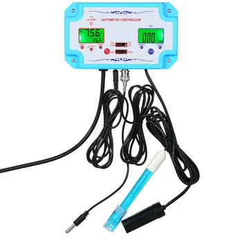 3 v 1 pH/ES/TEMP Spremljanje Kakovosti Vode Detektor pH Regulator z Elektroda BNC Tip Sonde Tester Kakovost Vode za Akvarij