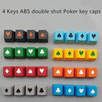 4 Tipke/set Tajvan Taihao ABS dvojni strel Poker tipko caps mehanske tipke na tipkovnici OEM R4 višina