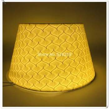 E27 Art Deco odtenki Svetilka za namizne svetilke, bež okrogla tkanine lampshade sodobne svetilke kritje za mizo lučka za dekoracijo