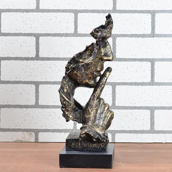 Nordijska Abstraktno Kiparstvo Figur Okraski Molk Je Zlato Office Home Dekoracija Dodatna Oprema Sodobne Umetnosti Smolo Dekoracijo