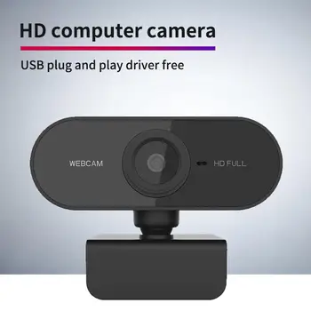 Polni 1080P HD Webcam, USB Z Mikrofonom Mini Računalnik, Fotoaparat,Prilagodljiv, Vrtljiv , za Prenosniki, Namizni Webcam Kamero, Spletno Izobraževanje